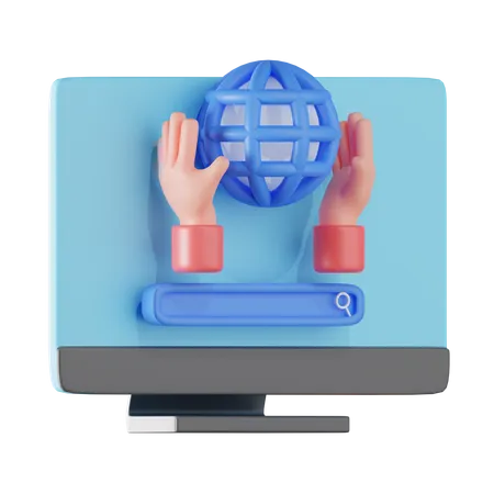 Internet Search  3D Icon