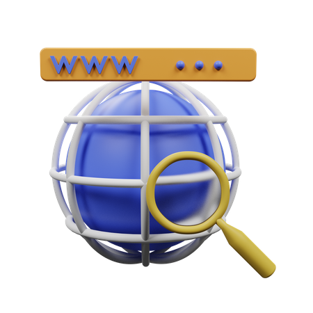 Internet Search 3D Illustration
