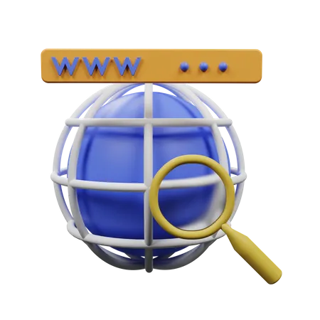 Internet Search  3D Illustration
