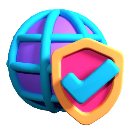 Internet Security  3D Icon