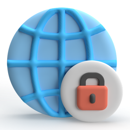인터넷 보안  3D Icon