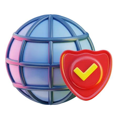 Internet sicherheit  3D Icon