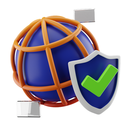 Internet Security  3D Icon