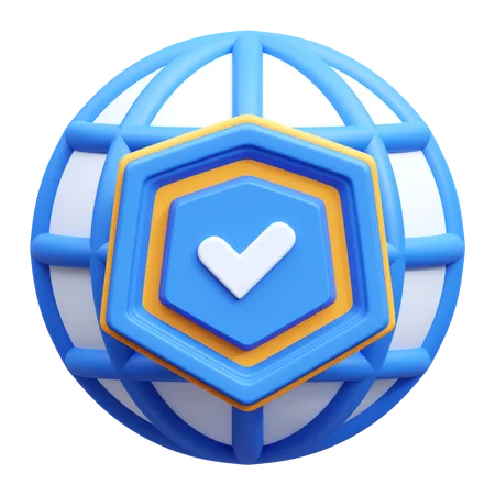 Internet Security  3D Icon