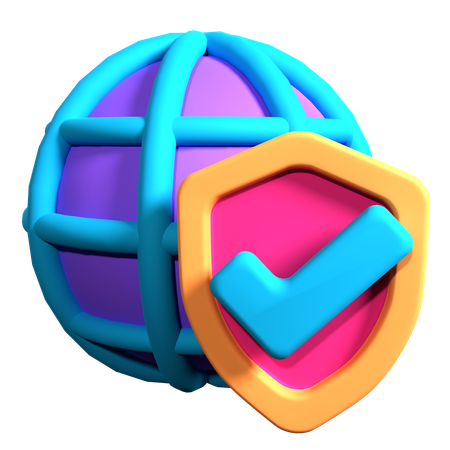 Internet Security  3D Icon