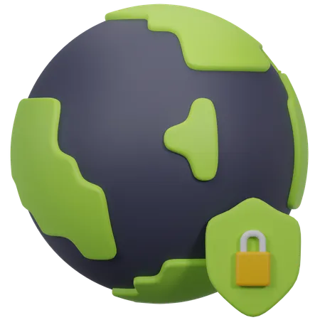 Internet Security  3D Icon