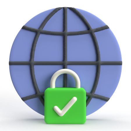 Internet Security  3D Icon