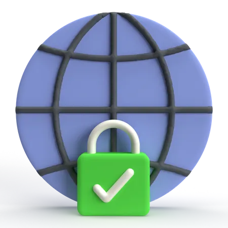 Internet Security  3D Icon