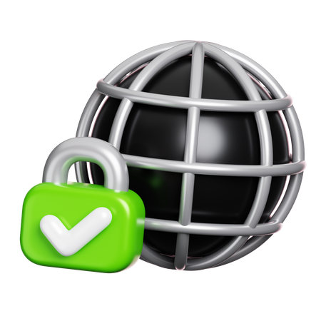 Internet Security  3D Icon