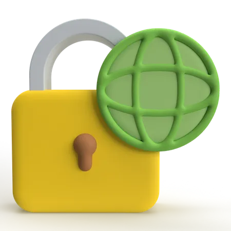 Internet Security  3D Icon