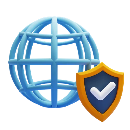 Internet Security  3D Icon