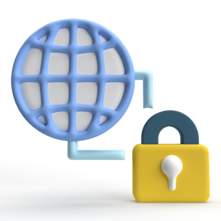 Internet Security  3D Icon