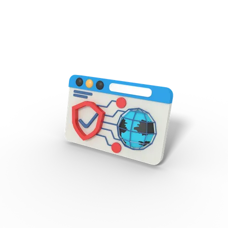 Internet Security  3D Icon