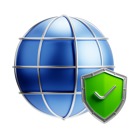 Internet Security  3D Icon