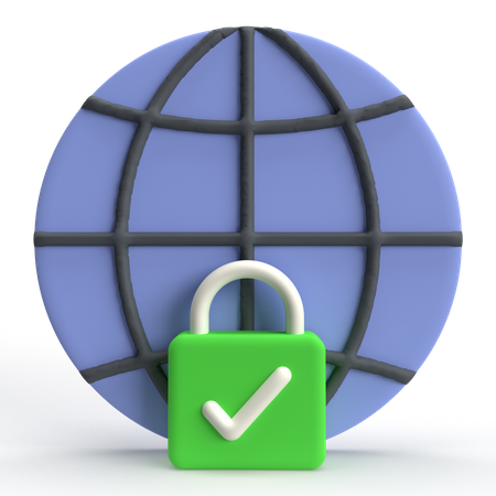 Internet Security  3D Icon