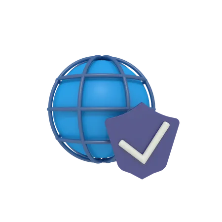 3 D Illustration Of Internet Security Active 3D Icon