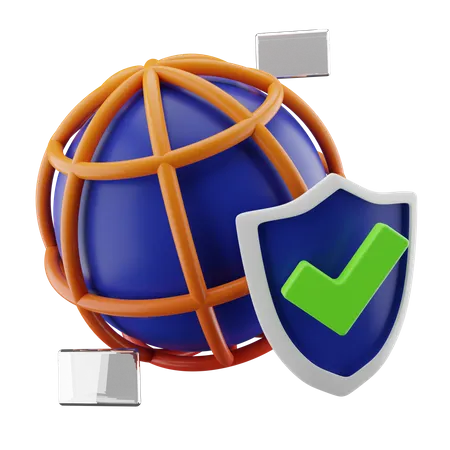 Internet Security 3D Icon