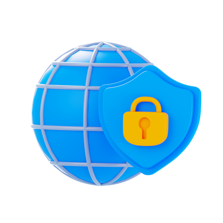 Segurança da Internet  3D Icon
