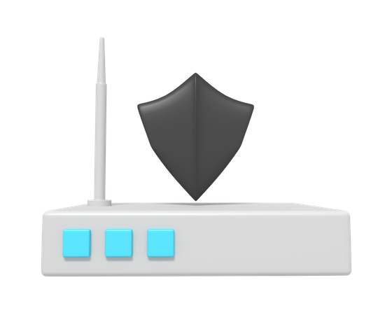 Segurança da Internet  3D Icon