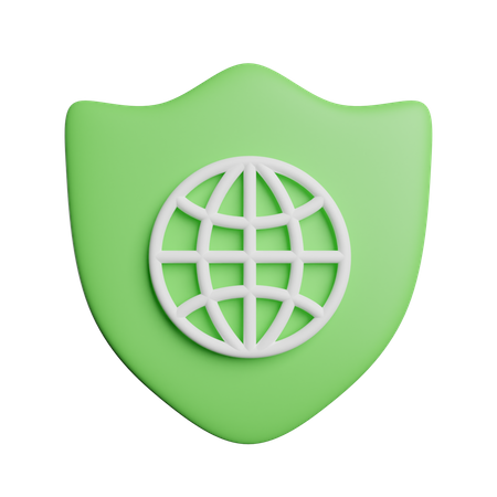 Internet seguro  3D Icon