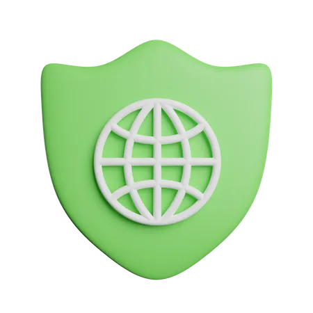 Internet seguro  3D Icon
