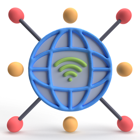 Internet sem fio  3D Icon