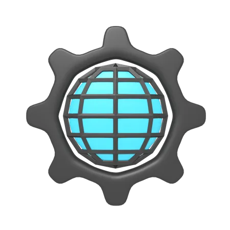 Business Icon Browser And Gear Of Rendering 3 D 3D Icon