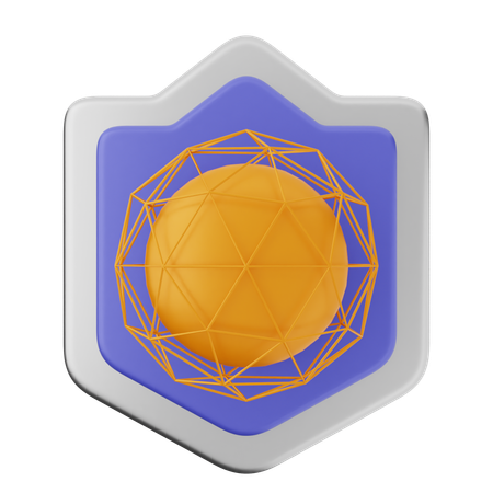 Internet Shield Protection  3D Icon