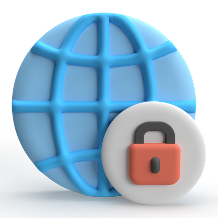 Internet sicherheit  3D Icon