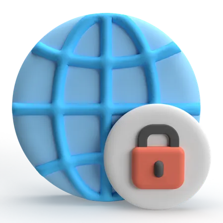 Internet sicherheit  3D Icon