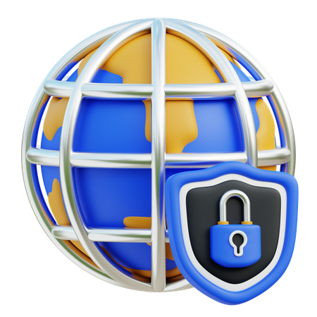 Internet sicherheit  3D Icon