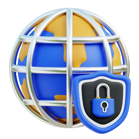 Internet sicherheit  3D Icon