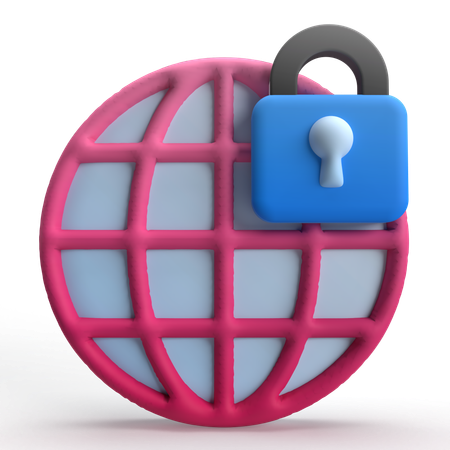 Internet sicherheit  3D Icon