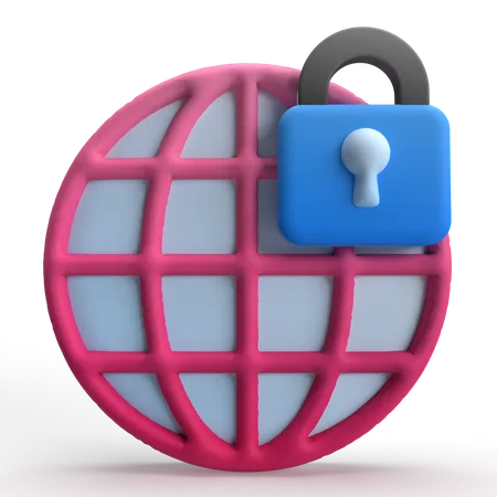 Internet sicherheit  3D Icon