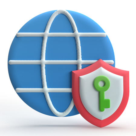 Internet sicherheit  3D Icon