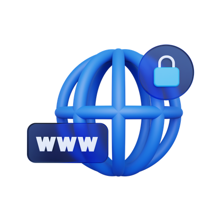 Internet sicherheit  3D Icon