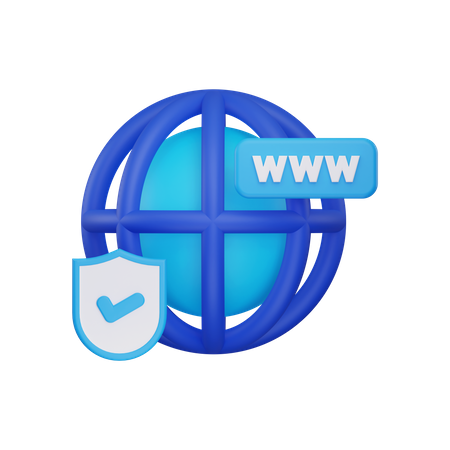 Internet sicherheit  3D Icon