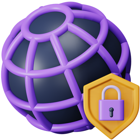 Internet Sicherheit  3D Icon
