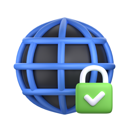 Internet sicherheit  3D Icon