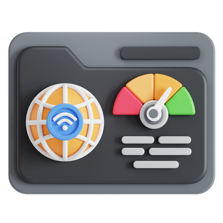 Internetgeschwindigkeit  3D Icon