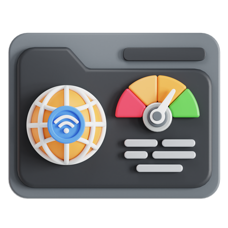 Internet speed  3D Icon