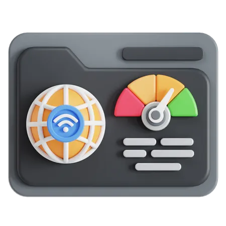 Internet speed  3D Icon