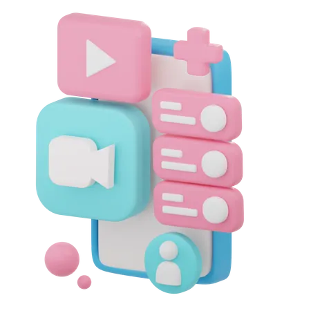 Internet Video  3D Icon