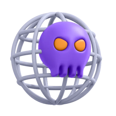 An Icon Of Virus Internet Connection 3D Icon