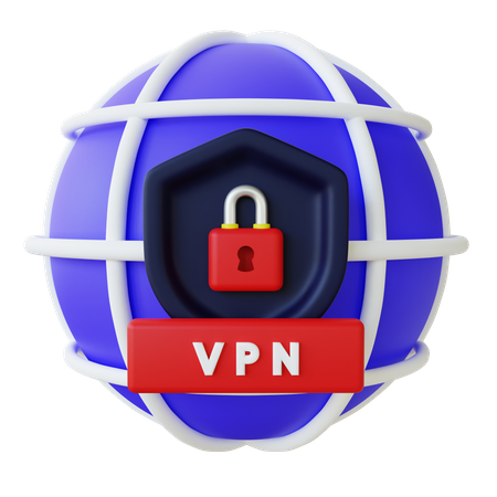 Sécurité VPN Internet  3D Illustration