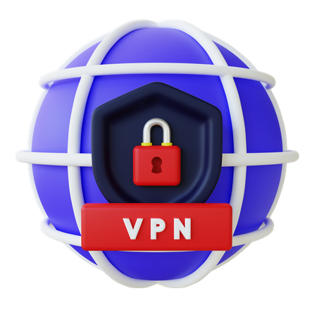 Segurança VPN na Internet  3D Illustration