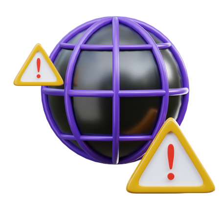 Internet Warning  3D Icon