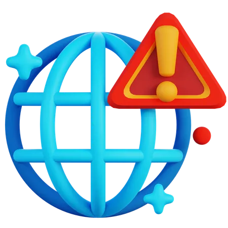 INTERNET WARNING  3D Icon