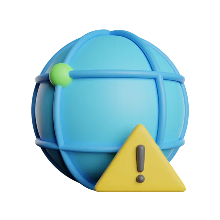 Internet Warning Safety 3D Icon