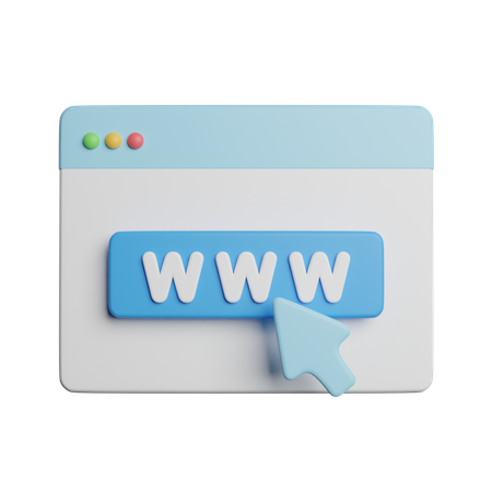 Internet Web  3D Icon